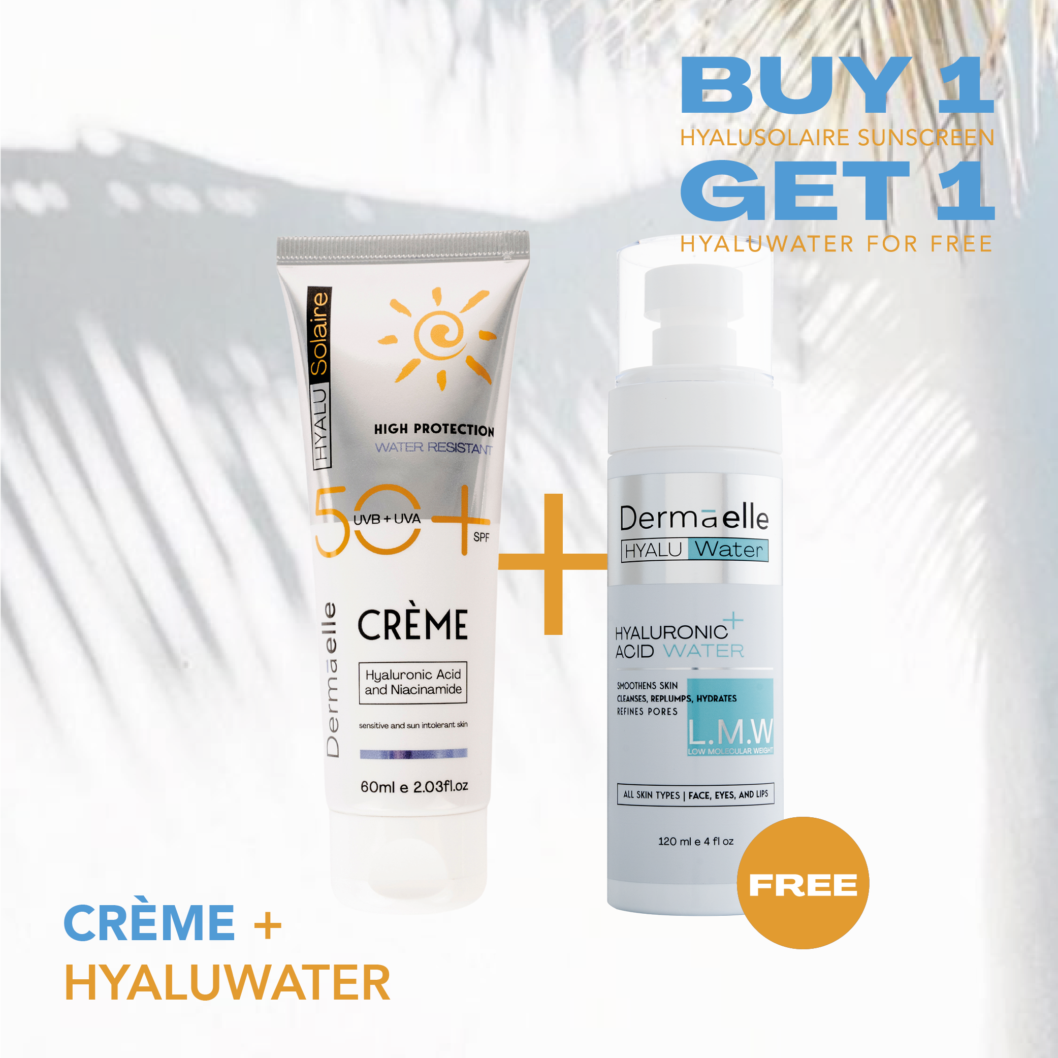 HyaluSolaire CRÈME + Hyaluwater Hyaluronic Acid Water