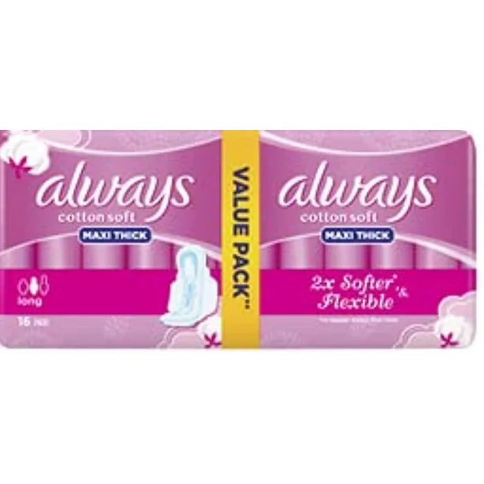 Always Cotton Soft Maxi Thick Long 16Pcs