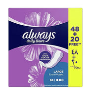 Always Daily Large Extra Protect 48+20PCS Free