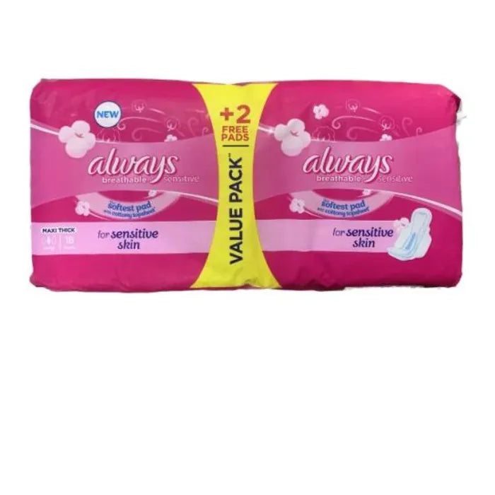 Always Maxi Thick Sensitive Long 18Pcs
