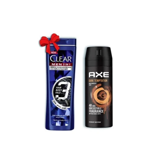 Axe Body Spray 150ML Dark Temp +Clear Sh 90ML Off