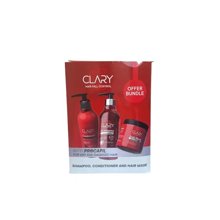 Clary Hair Fall Control Shampoo+cond+free Mask Off