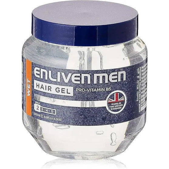 En Liven Hair Gel 500ml Jar Wet Holdابيض