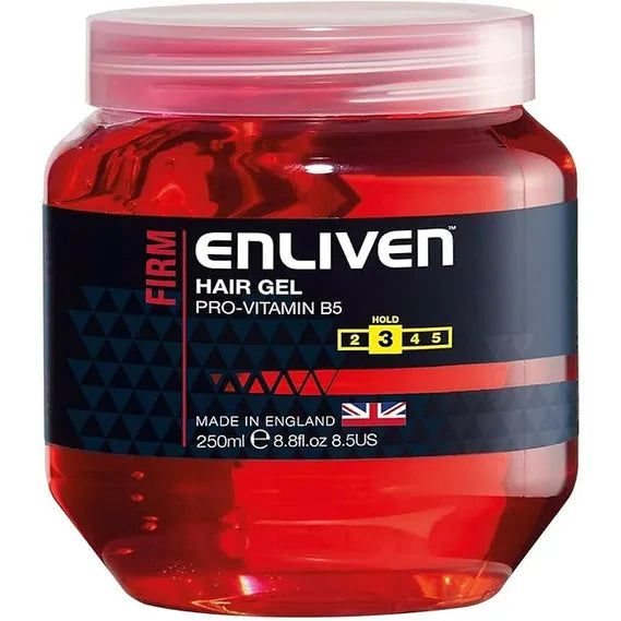 En Liven Hair Gel 500ml Firm Holdاحمر