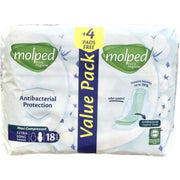 Molped Antibacterial Maxi Thick EX.LONG 18Pads