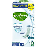 Molped Antibacterial Maxithick EX.LONG 26Pad