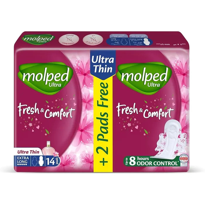 Molped Fresh&amp;Comfort Ultra Thin EX.LONG 14Pads