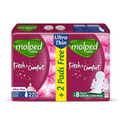 Molped Fresh&amp;Comfort Ultra Thin EX.LONG 22Pads