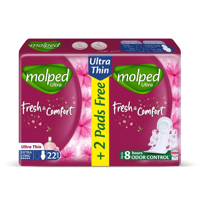 Molped Fresh&amp;Comfort Ultra Thin EX.LONG 22Pads