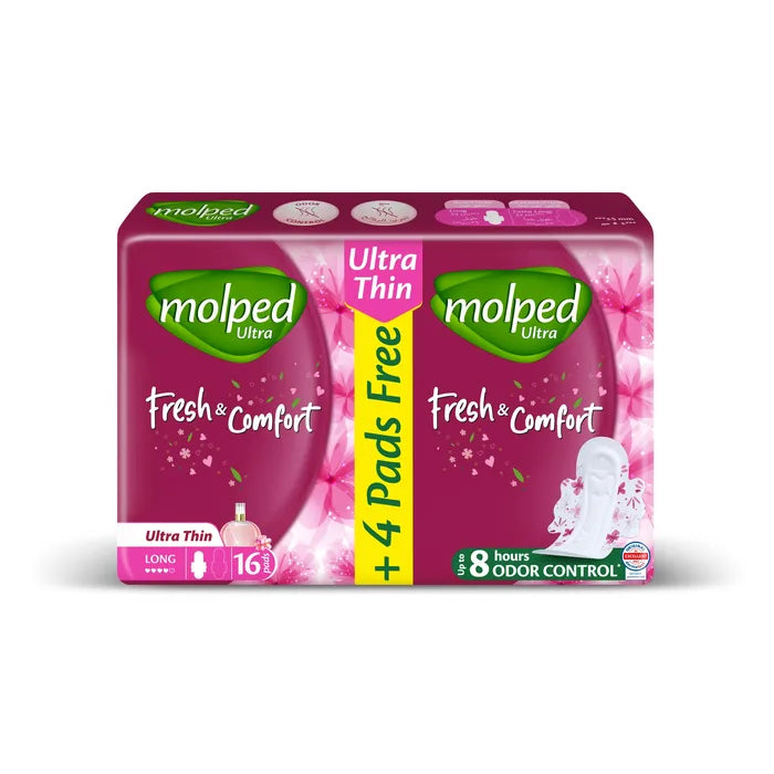 Molped Fresh&amp;Comfort Ultra Thin Long 16Pads
