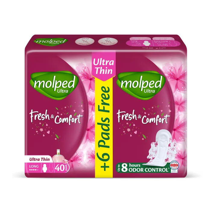 Molped Fresh&amp;Comfort Ultra Thin Long 40Pads