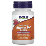 Vitamin D3 2000IU 120 Softgel (Now)